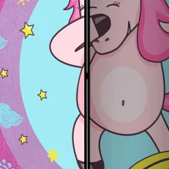 Wohnen Kinder-Paravents|Kindermöbel*Motiv Paravent Tanzendes Einhorn Dab - Loho