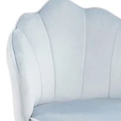 Wohnen Barhocker|Hocker*Muschel Barstühle in Hellgrau & Gold - Locceri (2er Set)