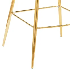 Wohnen Barhocker|Hocker*Muschel Barstühle in Hellgrau & Gold - Locceri (2er Set)