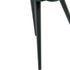 Wohnen Küchenstühle|Esszimmerstühle*Muschel-Designstuhl in Dunkelgrün Samt - Kenia