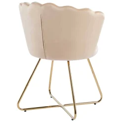 Wohnen Muschelstühle in Beige und Gold - Cagahan (2er Set)