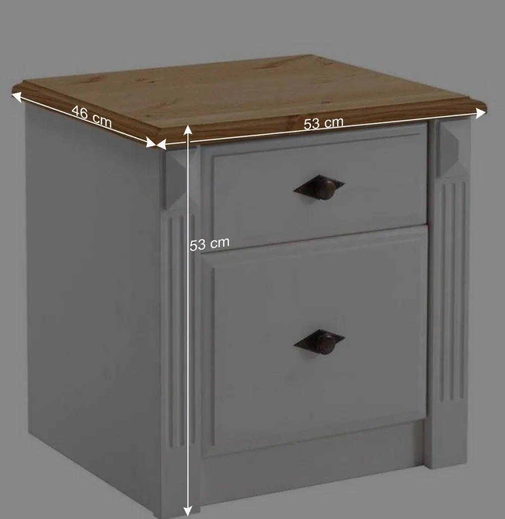 Wohnen Nachtisch Kommode Oradea in Weiß