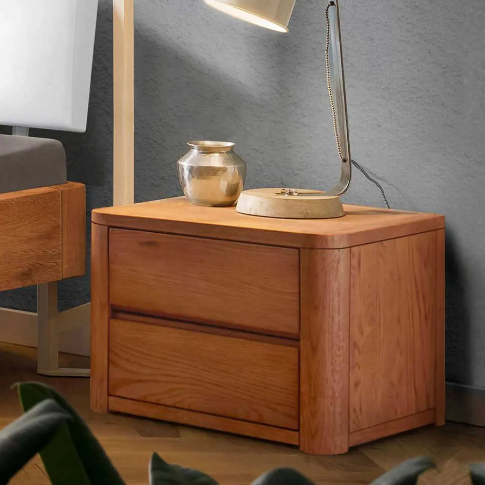 Wohnen Nachttische*Nachtkommode aus Eiche gebürstet & geölt - Finley