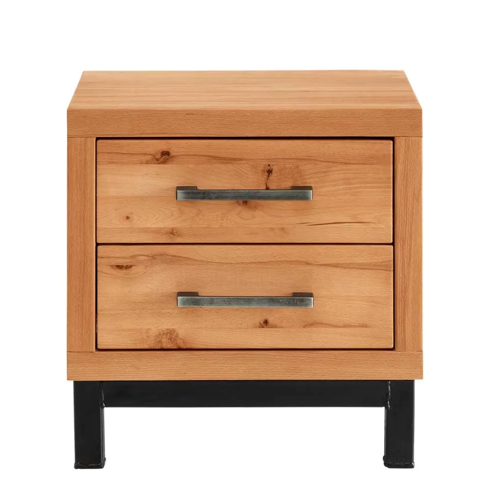 Wohnen Nachtkommode aus Kernbuche & Eisen - Dimphi