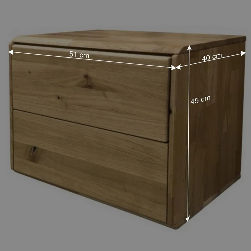 Wohnen Nachtkommode aus Wildeiche Massivholz - Feanor