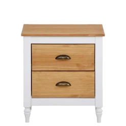 Wohnen Landhausmöbel|Nachttische*Nachtkommode im Landhaus Look mit Metallgriffen - Xasimir