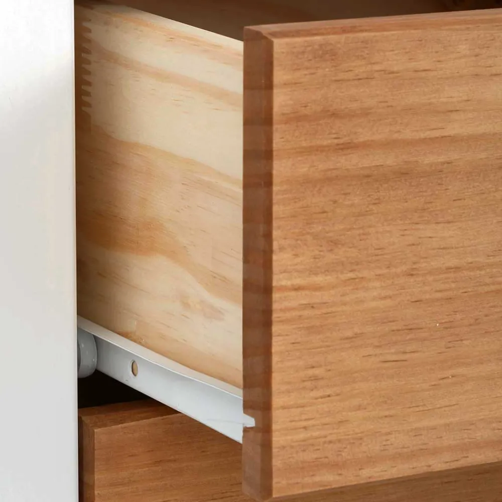 Wohnen Landhausmöbel|Nachttische*Nachtkommode im Landhaus Look mit Metallgriffen - Xasimir