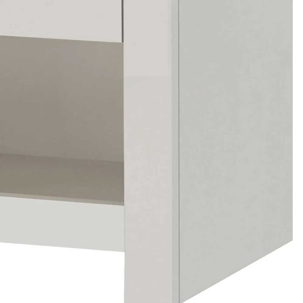 Wohnen Skandinavische Möbel|Weiße Möbel*Nachtkommode in Cremeweiß mit Eiche - Langoona