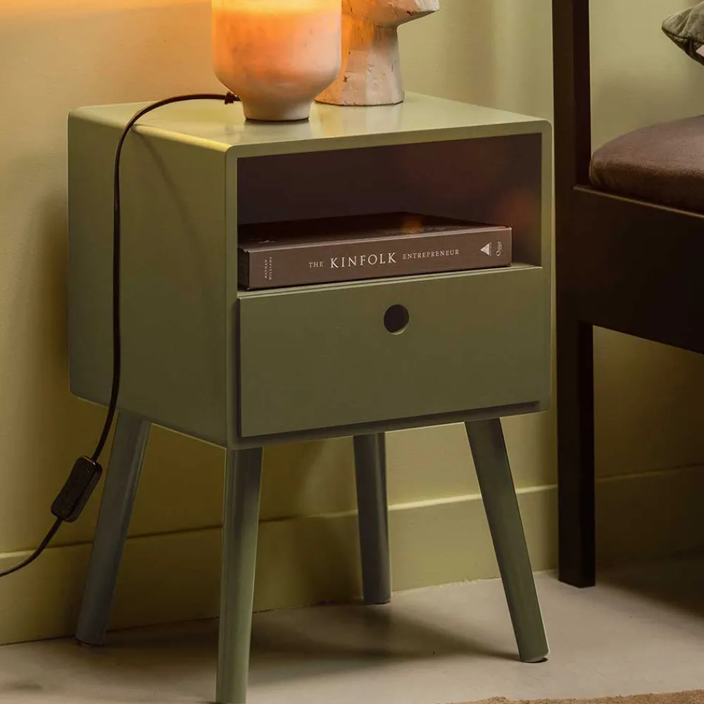 Wohnen Nachtkommode in Dunkelgrün - Joi