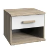 Wohnen Nachtkommode in Eiche San Remo & Weiß - Folio