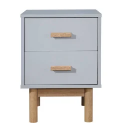 Wohnen Nachtkommode in Grau mit Eiche - Caldaro