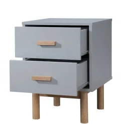 Wohnen Nachtkommode in Grau mit Eiche - Caldaro