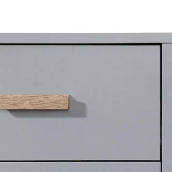 Wohnen Nachtkommode in Grau mit Eiche - Caldaro