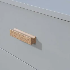 Wohnen Nachtkommode in Grau mit Eiche - Caldaro