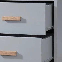 Wohnen Nachtkommode in Grau mit Eiche - Caldaro