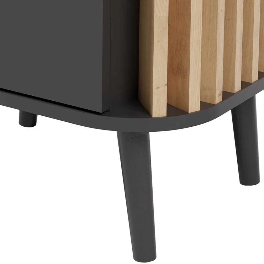 Wohnen Nachtkommode in Grau und Wildeiche - Penzanca