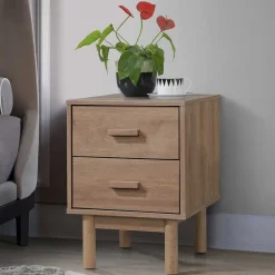Wohnen Nachttische*Nachtkommode in Holzoptik Eiche - Benns