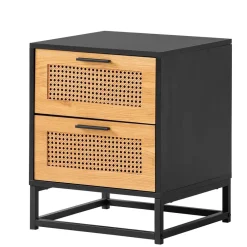 Wohnen Skandinavische Möbel|Kommoden*Nachtkommode in Natur und Schwarz - Around