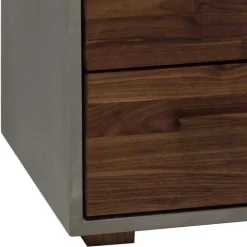 Wohnen Nachttische*Nachtkommode in Nussbaum und Beton Optik - Araulon