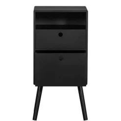 Wohnen Schwarze Möbel|Nachttische*Nachtkommode in Schwarz - Borkata