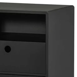 Wohnen Schwarze Möbel|Nachttische*Nachtkommode in Schwarz - Borkata