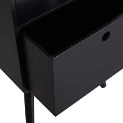 Wohnen Schwarze Möbel|Nachttische*Nachtkommode in Schwarz - Borkata