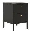 Wohnen Nachtkommode in Schwarz mit Gold - Singular