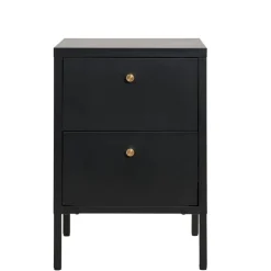 Wohnen Nachtkommode in Schwarz mit Gold - Singular