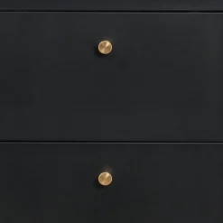 Wohnen Nachtkommode in Schwarz mit Gold - Singular