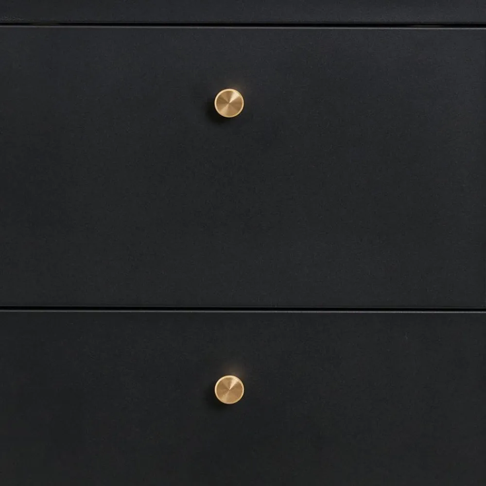 Wohnen Nachtkommode in Schwarz mit Gold - Singular