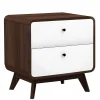 Wohnen Nachttische*Nachtkommode in Walnuss & Weiß - Pollux