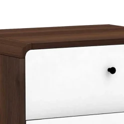 Wohnen Nachttische*Nachtkommode in Walnuss & Weiß - Pollux