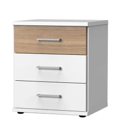 Wohnen Nachttische*Nachtkommode in Weiß & Eiche - Calassina