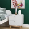 Wohnen Nachttische|Kommoden*Nachtkommode in Weiß mit Eiche - Kolreva