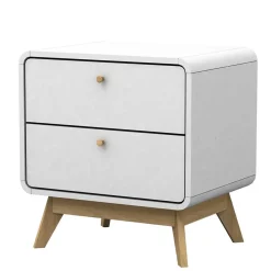 Wohnen Nachttische|Kommoden*Nachtkommode in Weiß mit Eiche - Kolreva