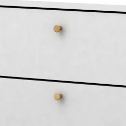 Wohnen Nachttische|Kommoden*Nachtkommode in Weiß mit Eiche - Kolreva