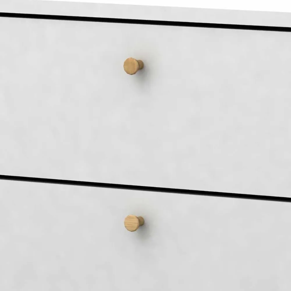 Wohnen Nachttische|Kommoden*Nachtkommode in Weiß mit Eiche - Kolreva