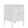 Wohnen Nachttische|Kommoden*Nachtkommode in Weiß mit Gold - Lititia