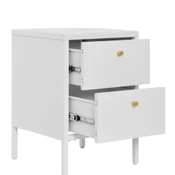 Wohnen Nachttische|Kommoden*Nachtkommode in Weiß mit Gold - Lititia