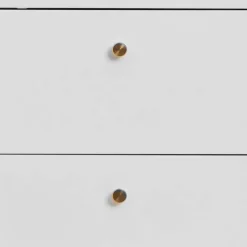 Wohnen Nachttische|Kommoden*Nachtkommode in Weiß mit Gold - Lititia