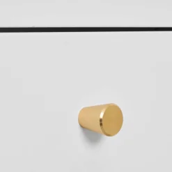 Wohnen Nachttische|Kommoden*Nachtkommode in Weiß mit Gold - Lititia