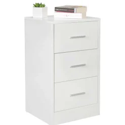 Wohnen Nachttische|Kommoden*Nachtkommode in Weiß mit Metallgriffen - Guantama