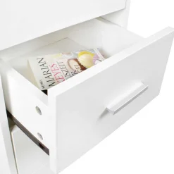 Wohnen Nachttische|Kommoden*Nachtkommode in Weiß mit Metallgriffen - Guantama