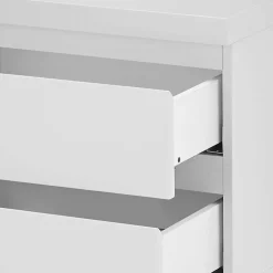Wohnen Nachttische|Kommoden*Nachtkommode in Weiß mit Schwarz - Atela