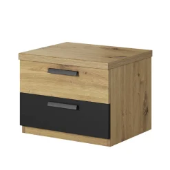 Wohnen Nachtkommode in Wildeiche NB & Schwarz - Potsdam