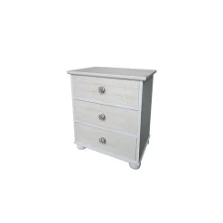 Wohnen Nachttische|Shabby Chic Möbel*Nachtkommode Leviusa in Weiß Creme