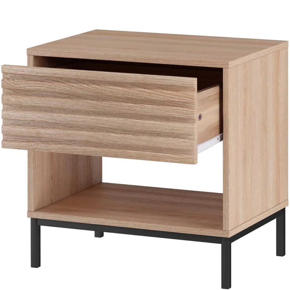 Wohnen Kommoden|Nachttische*Nachtkommode mit einer Schublade und Fach - Lunira