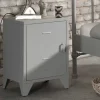 Wohnen Nachtkommode mit Tür in Grau - Grandios