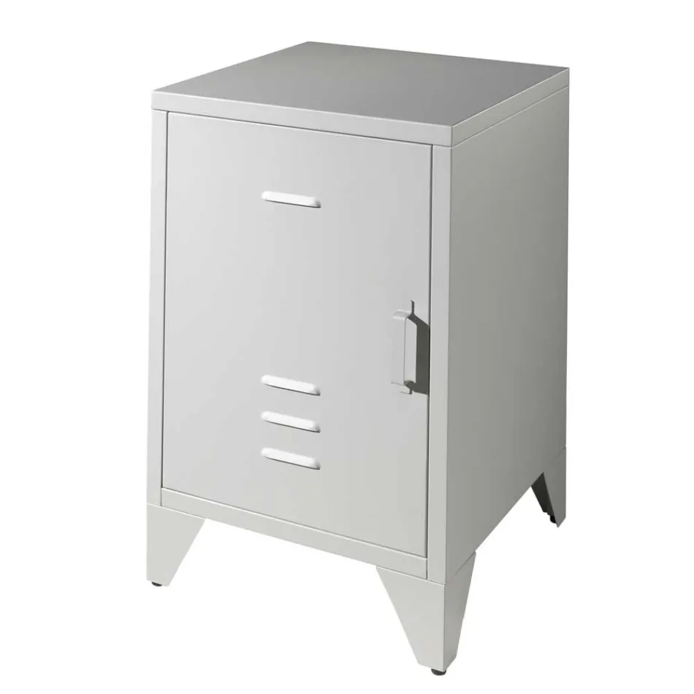 Wohnen Nachtkommode mit Tür in Grau - Grandios
