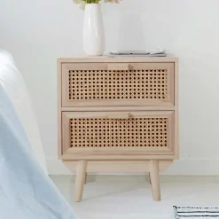 Wohnen Kommoden|Rattanmöbel*Nachtkommode mit Wiener Geflecht - Oncinasa